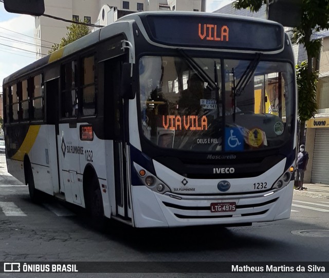 Viação Sul Fluminense 1232 na cidade de Volta Redonda, Rio de Janeiro, Brasil, por Matheus Martins da Silva. ID da foto: 7983736.