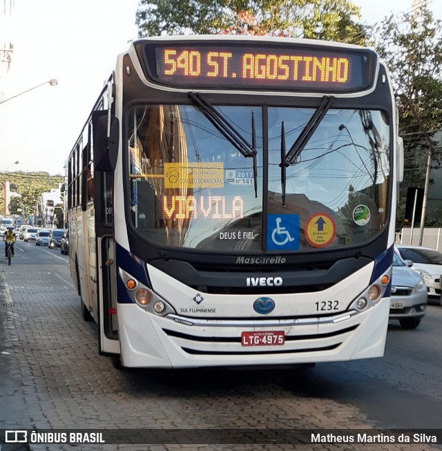 Viação Sul Fluminense 1232 na cidade de Volta Redonda, Rio de Janeiro, Brasil, por Matheus Martins da Silva. ID da foto: 7983690.