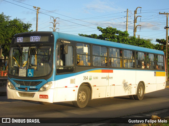 Transportadora Globo 364 na cidade de Recife, Pernambuco, Brasil, por Gustavo Felipe Melo. Número da foto: #7983007.