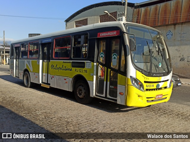 Viação Nilopolitana RJ 123.116 na cidade de Queimados, Rio de Janeiro, Brasil, por Walace dos Santos. ID da foto: 7985005.