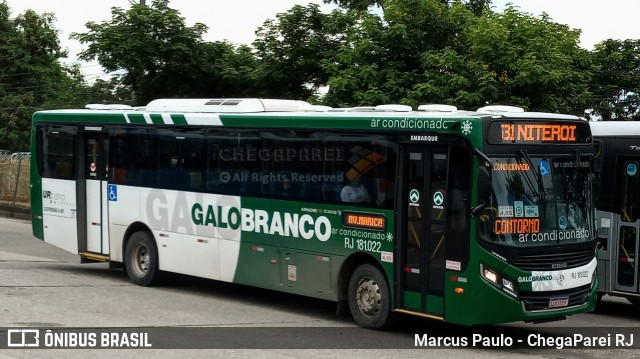 Viação Galo Branco RJ 181.022 na cidade de Niterói, Rio de Janeiro, Brasil, por Marcus Paulo - ChegaParei RJ. Número da foto: #7982927.