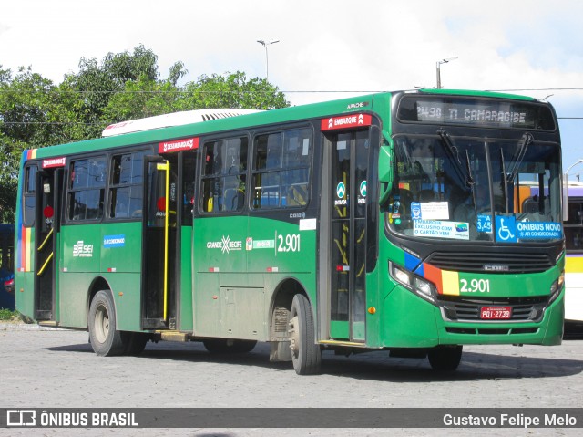 Mobibrasil São Lourenço >>> Mobi-PE 2.901 na cidade de Recife, Pernambuco, Brasil, por Gustavo Felipe Melo. ID da foto: 7986269.