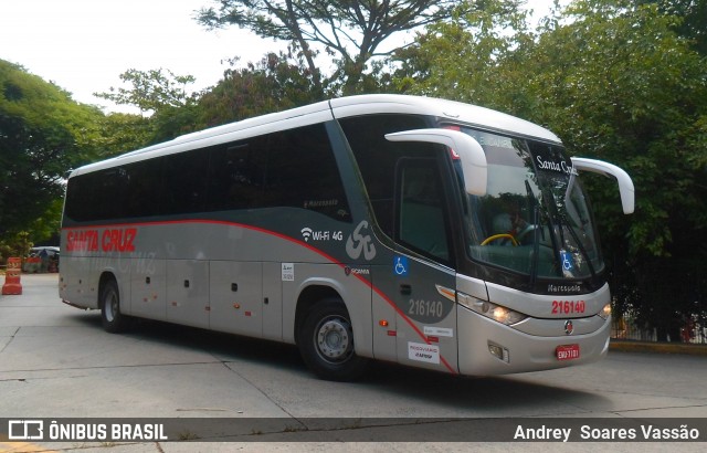 Viação Santa Cruz 216140 na cidade de São Paulo, São Paulo, Brasil, por Andrey  Soares Vassão. Número da foto: #7987489.
