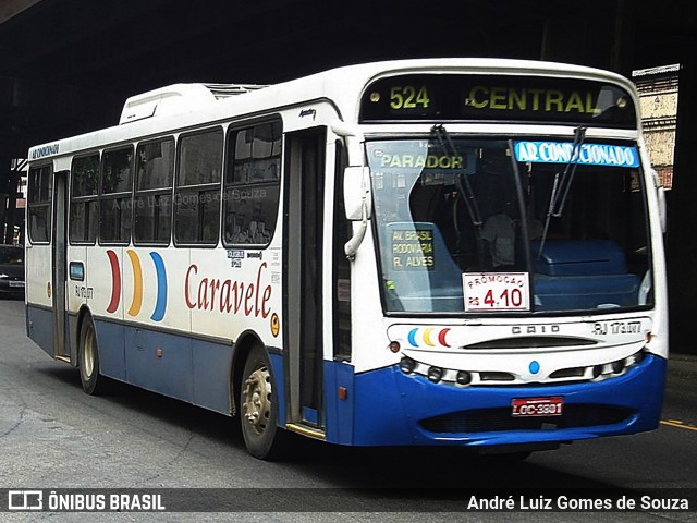 Viação Caravele RJ 173.077 na cidade de Rio de Janeiro, Rio de Janeiro, Brasil, por André Luiz Gomes de Souza. ID da foto: 7990148.