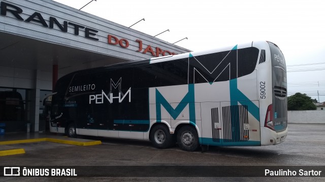 Empresa de Ônibus Nossa Senhora da Penha 59002 na cidade de Sombrio, Santa Catarina, Brasil, por Paulinho Sartor. ID da foto: 7990121.