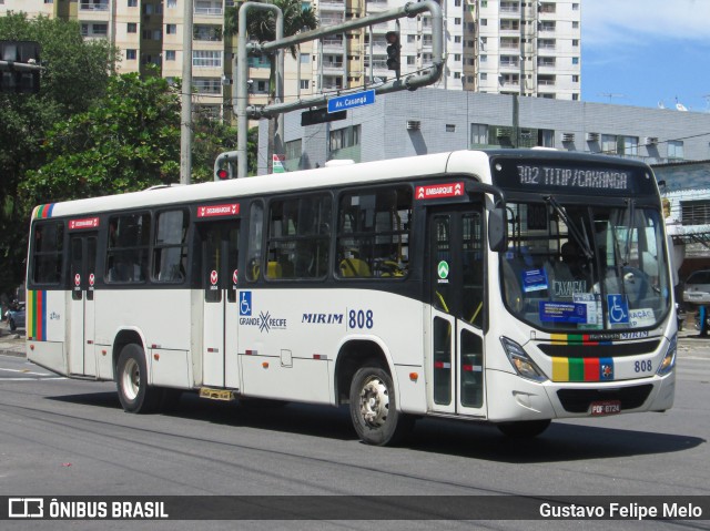 Viação Mirim 808 na cidade de Recife, Pernambuco, Brasil, por Gustavo Felipe Melo. Número da foto: #7991144.