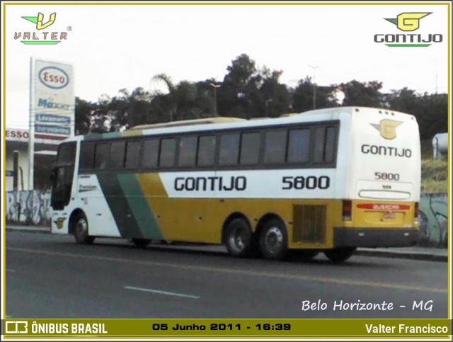 Empresa Gontijo de Transportes 5800 na cidade de Belo Horizonte, Minas Gerais, Brasil, por Valter Francisco. ID da foto: 7990933.