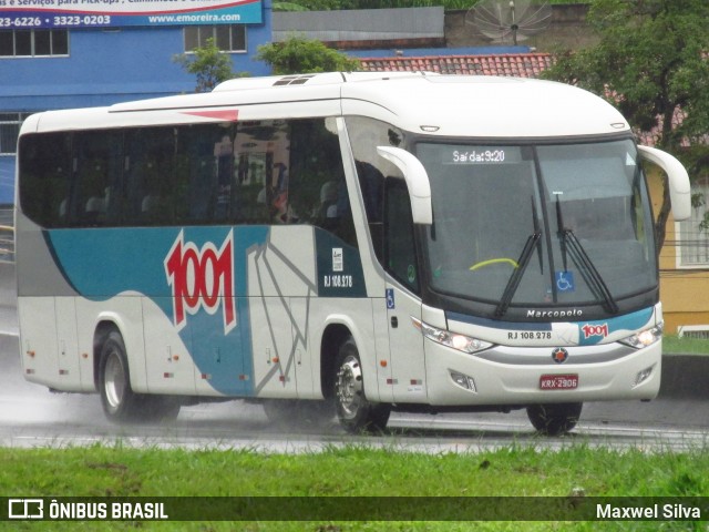 Auto Viação 1001 RJ 108.278 na cidade de Barra Mansa, Rio de Janeiro, Brasil, por Maxwel Silva. ID da foto: 7993131.