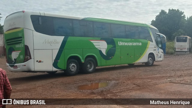 Viação Umuarama 11022 na cidade de Dourados, Mato Grosso do Sul, Brasil, por Matheus Henrique. ID da foto: 7990945.