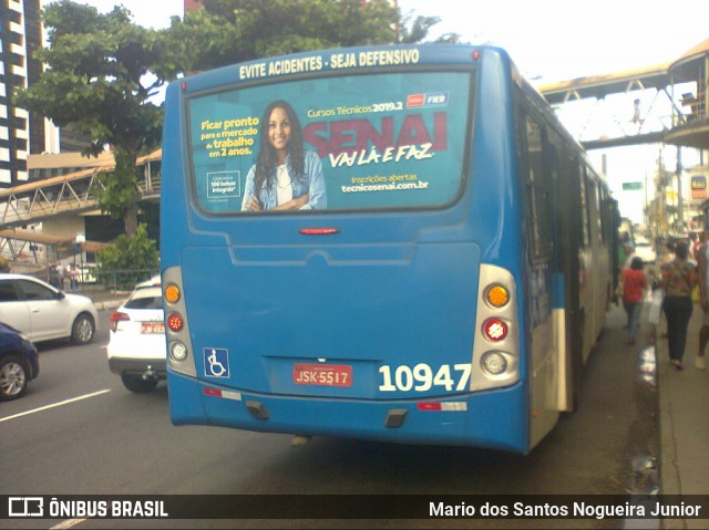 Concessionária Salvador Norte - CSN Transportes 10947 na cidade de Salvador, Bahia, Brasil, por Mario dos Santos Nogueira Junior. Número da foto: #7993258.