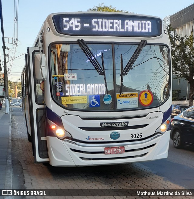 Viação Pinheiral 3026 na cidade de Volta Redonda, Rio de Janeiro, Brasil, por Matheus Martins da Silva. Número da foto: #7991765.