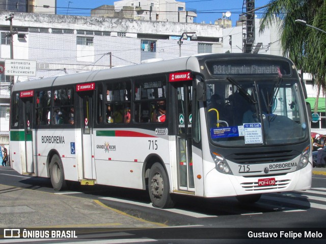 Borborema Imperial Transportes 715 na cidade de Recife, Pernambuco, Brasil, por Gustavo Felipe Melo. ID da foto: 7994501.