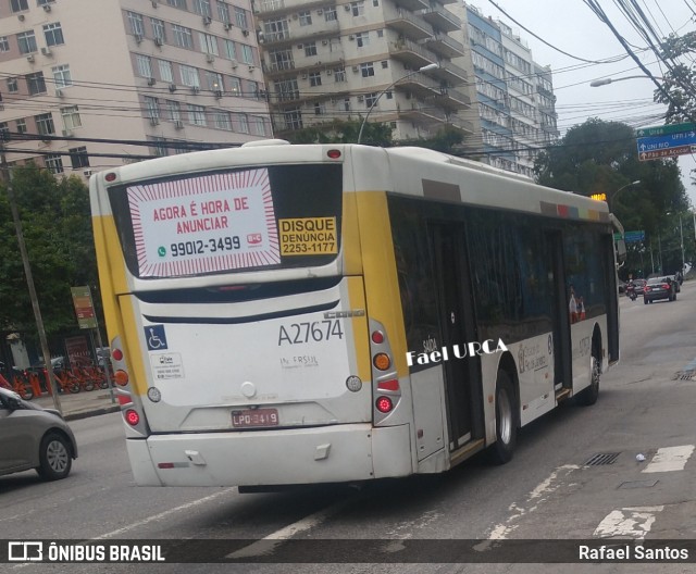 Transportes Vila Isabel A27674 na cidade de Rio de Janeiro, Rio de Janeiro, Brasil, por Rafael Santos. ID da foto: 7996865.