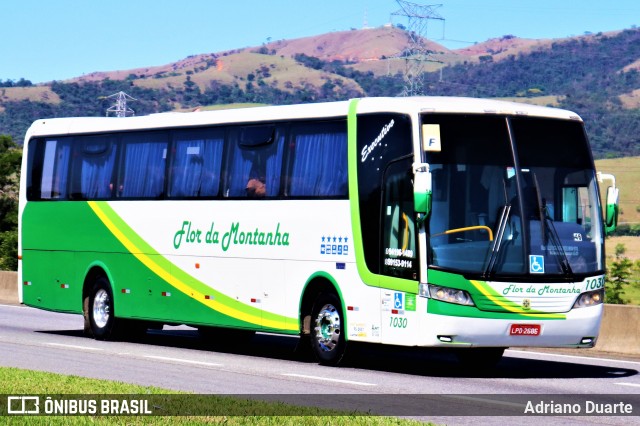 Flor da Montanha Transportes e Turismo 1030 na cidade de Roseira, São Paulo, Brasil, por Adriano Duarte. Número da foto: #7994809.
