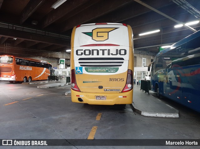 Empresa Gontijo de Transportes 18105 na cidade de São Paulo, São Paulo, Brasil, por Marcelo Horta. Número da foto: #7994542.