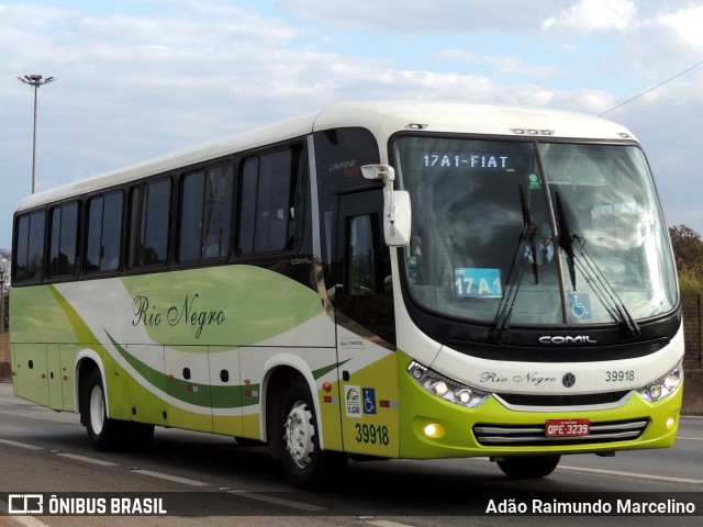 Rio Negro Fretamento e Turismo 39918 na cidade de Belo Horizonte, Minas Gerais, Brasil, por Adão Raimundo Marcelino. Número da foto: #8064641.