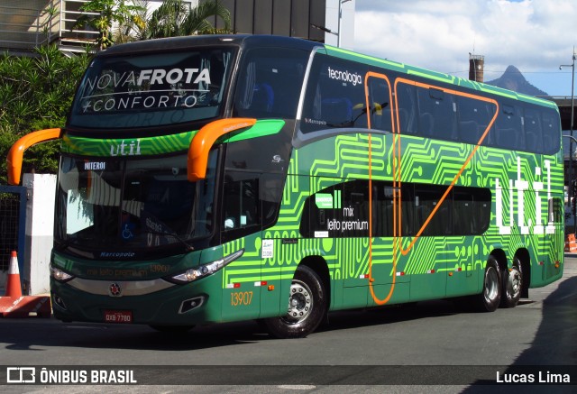 UTIL - União Transporte Interestadual de Luxo 13907 na cidade de Rio de Janeiro, Rio de Janeiro, Brasil, por Lucas Lima. Número da foto: #8064363.