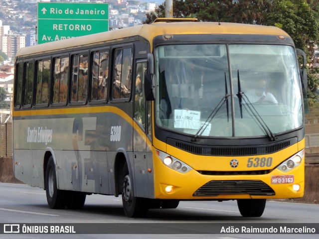 Viação Santa Edwiges 5380 na cidade de Belo Horizonte, Minas Gerais, Brasil, por Adão Raimundo Marcelino. ID da foto: 8064730.