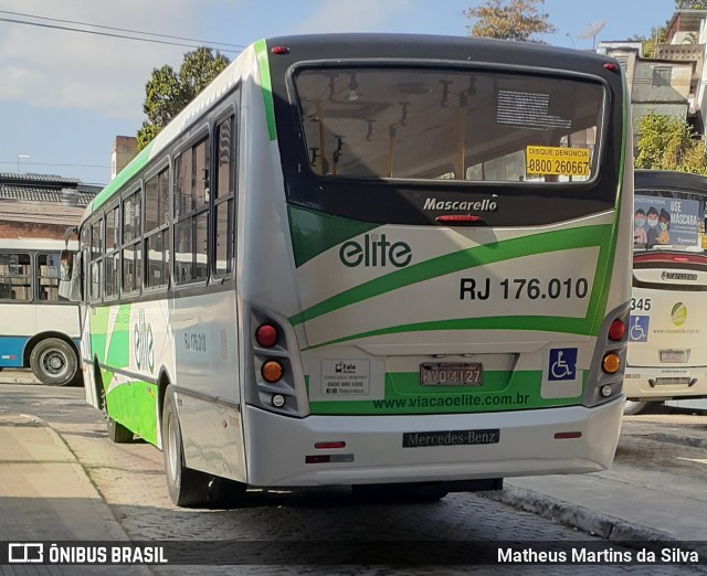 Viação Elite RJ 176.010 na cidade de Volta Redonda, Rio de Janeiro, Brasil, por Matheus Martins da Silva. Número da foto: #8090613.