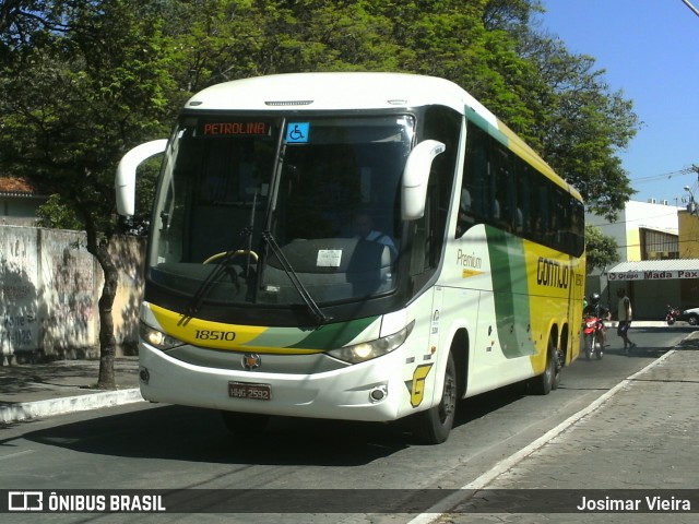 Empresa Gontijo de Transportes 18510 na cidade de Curvelo, Minas Gerais, Brasil, por Josimar Vieira. ID da foto: 8091970.