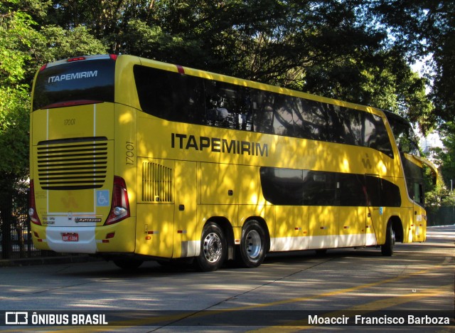 Viação Itapemirim 17001 na cidade de São Paulo, São Paulo, Brasil, por Moaccir  Francisco Barboza. ID da foto: 8092470.