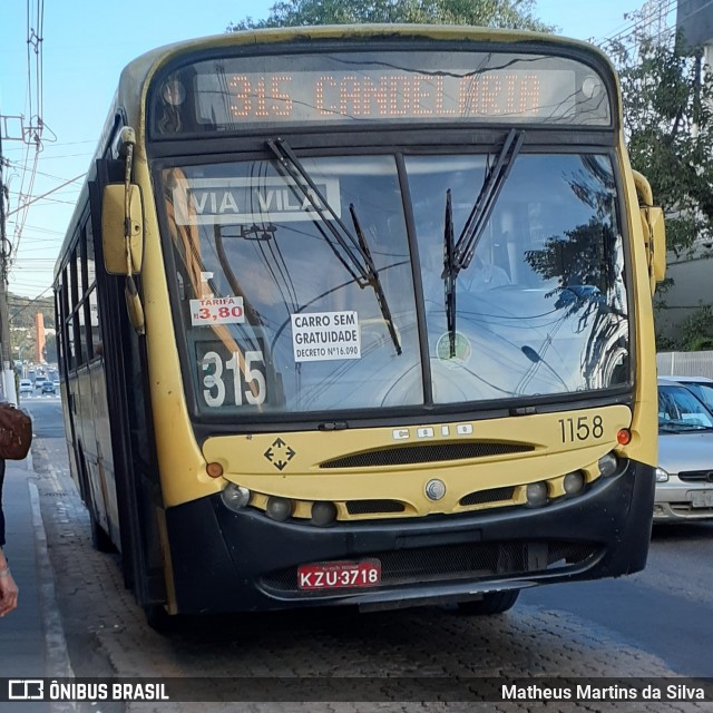 Viação Sul Fluminense 1158 na cidade de Volta Redonda, Rio de Janeiro, Brasil, por Matheus Martins da Silva. ID da foto: 8090639.