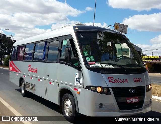 Viação Raíssa 5697 na cidade de Anápolis, Goiás, Brasil, por Sullyvan Martins Ribeiro. ID da foto: 8094479.