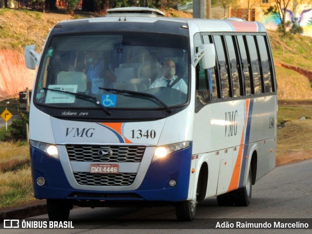 VMG - Viação Minas Gerais 1340 na cidade de Belo Horizonte, Minas Gerais, Brasil, por Adão Raimundo Marcelino. Número da foto: #8095393.