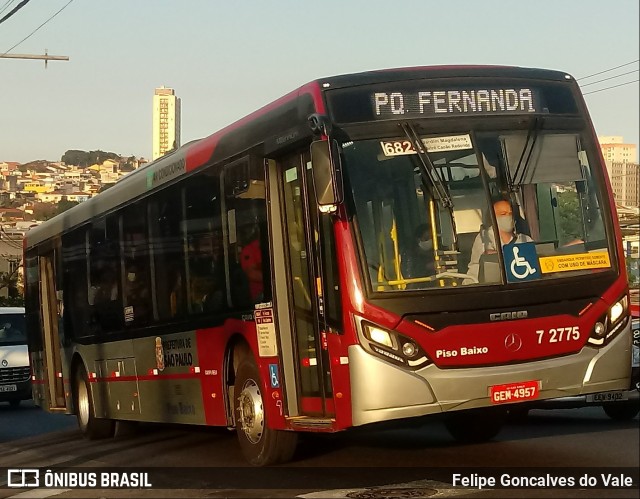 Viação Campo Belo 7 2775 na cidade de São Paulo, São Paulo, Brasil, por Felipe Goncalves do Vale. ID da foto: 8093509.