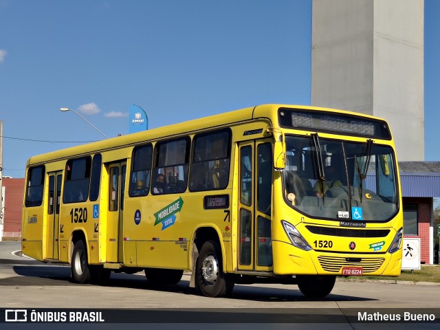 Viação Leme 1520 na cidade de Jundiaí, São Paulo, Brasil, por Matheus Bueno. ID da foto: 8094551.