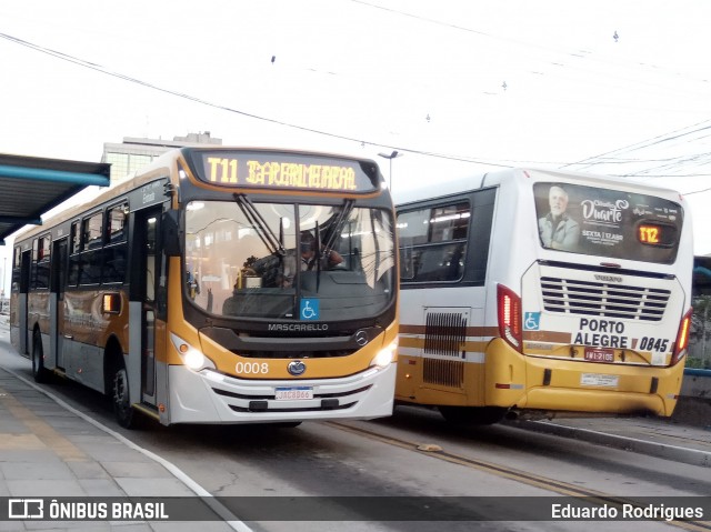 Companhia Carris Porto-Alegrense 0008 na cidade de Porto Alegre, Rio Grande do Sul, Brasil, por Eduardo Rodrigues. Número da foto: #8093237.