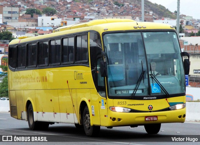 Viação Itapemirim 8553 na cidade de Caruaru, Pernambuco, Brasil, por Victor Hugo. Número da foto: #8093508.