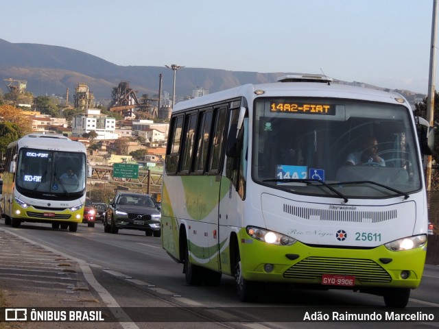 Rio Negro Fretamento e Turismo 25611 na cidade de Belo Horizonte, Minas Gerais, Brasil, por Adão Raimundo Marcelino. ID da foto: 8095368.