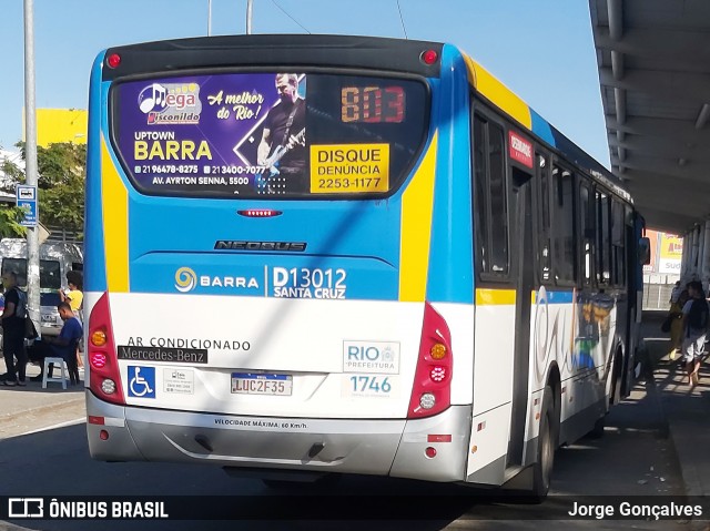 Transportes Barra D13012 na cidade de Rio de Janeiro, Rio de Janeiro, Brasil, por Jorge Gonçalves. Número da foto: #8096440.