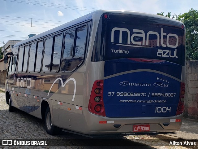 Manto Azul Turismo 1004 na cidade de Carmo do Cajuru, Minas Gerais, Brasil, por Ailton Alves. Número da foto: #8096784.