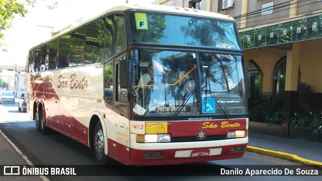 Viação São Bento Ribeirão Preto 1415 na cidade de Ribeirão Preto, São Paulo, Brasil, por Danilo Aparecido De Souza. Número da foto: #8095629.