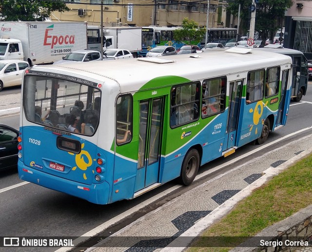Metropolitana Transportes e Serviços 11028 na cidade de Vitória, Espírito Santo, Brasil, por Sergio Corrêa. Número da foto: #8095762.