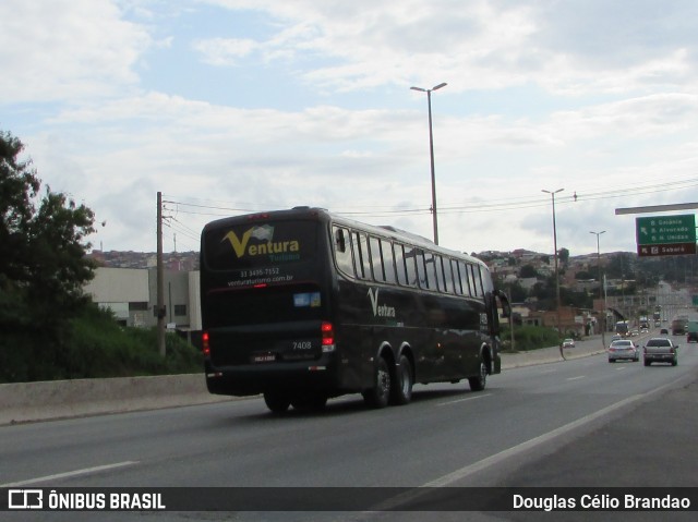 Ventura Turismo 7408 na cidade de Belo Horizonte, Minas Gerais, Brasil, por Douglas Célio Brandao. ID da foto: 8096535.