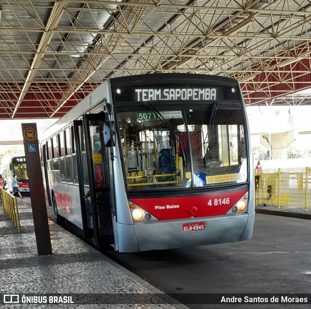 Express Transportes Urbanos Ltda 4 8146 na cidade de São Paulo, São Paulo, Brasil, por Andre Santos de Moraes. ID da foto: 8097216.