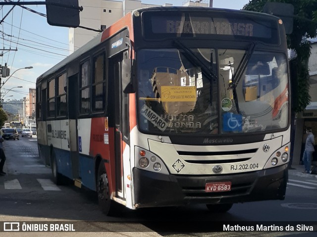 Viação Sul Fluminense RJ 202.004 na cidade de Volta Redonda, Rio de Janeiro, Brasil, por Matheus Martins da Silva. Número da foto: #8098807.