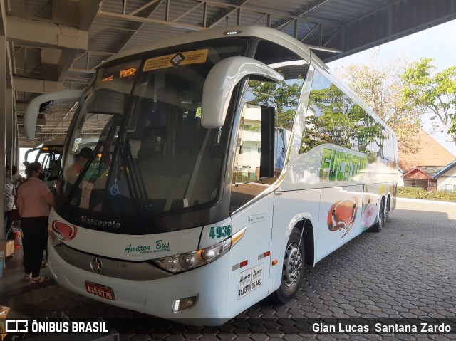 Eucatur - Empresa União Cascavel de Transportes e Turismo 4936 na cidade de Ji-Paraná, Rondônia, Brasil, por Gian Lucas  Santana Zardo. ID da foto: 8100213.