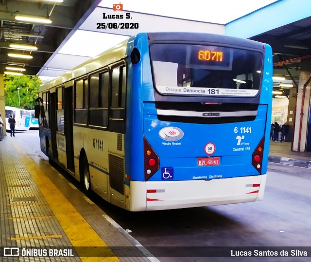 Viação Grajaú S.A. 6 1141 na cidade de São Paulo, São Paulo, Brasil, por Lucas Santos da Silva. Número da foto: #8099041.