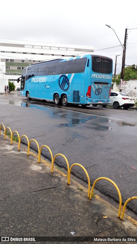 Auto Viação Progresso 6239 na cidade de Recife, Pernambuco, Brasil, por Mateus Barbara da Silva. Número da foto: #8099210.