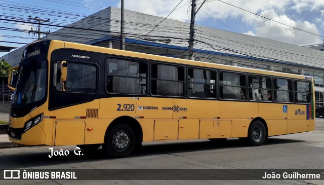 Mobibrasil São Lourenço >>> Mobi-PE 2.920 na cidade de Recife, Pernambuco, Brasil, por João Guilherme. ID da foto: 8098599.