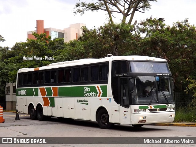 Cia. São Geraldo de Viação 11480 na cidade de São Paulo, São Paulo, Brasil, por Michael  Alberto Vieira. Número da foto: #8102082.
