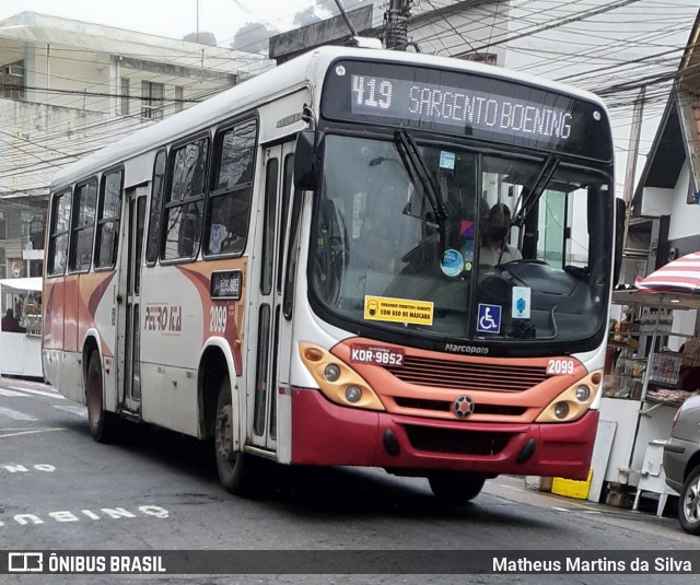 Petro Ita Transportes Coletivos de Passageiros 2099 na cidade de Petrópolis, Rio de Janeiro, Brasil, por Matheus Martins da Silva. Número da foto: #8101566.