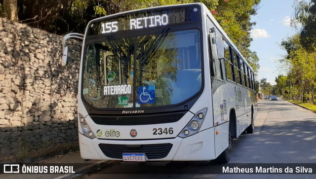 Viação Elite 2346 na cidade de Volta Redonda, Rio de Janeiro, Brasil, por Matheus Martins da Silva. Número da foto: #8101670.