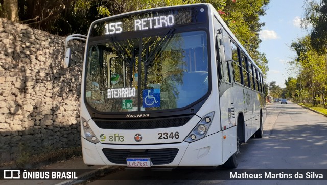 Viação Elite 2346 na cidade de Volta Redonda, Rio de Janeiro, Brasil, por Matheus Martins da Silva. ID da foto: 8101670.