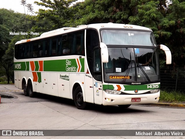 Cia. São Geraldo de Viação 14315 na cidade de São Paulo, São Paulo, Brasil, por Michael  Alberto Vieira. Número da foto: #8102098.