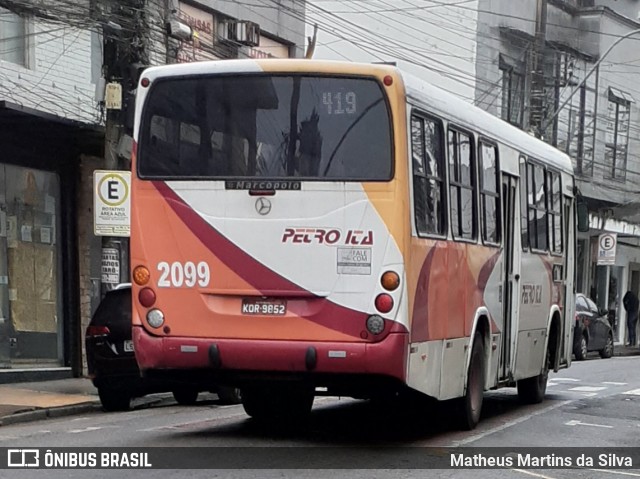 Petro Ita Transportes Coletivos de Passageiros 2099 na cidade de Petrópolis, Rio de Janeiro, Brasil, por Matheus Martins da Silva. ID da foto: 8101574.